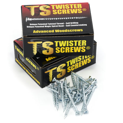 Twister Screws Premium Double-Threaded Wood Screws