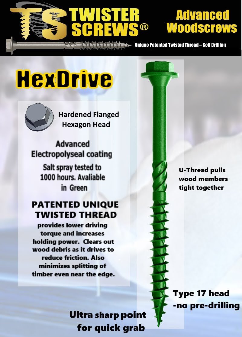 Twister screws Hexdrive